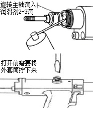 工具每拉鉚工作2000次，打開本體堵頭加入液壓油，確保工具的拉力及行程，以后每3000次拉鉚工作后注入液壓油一次。